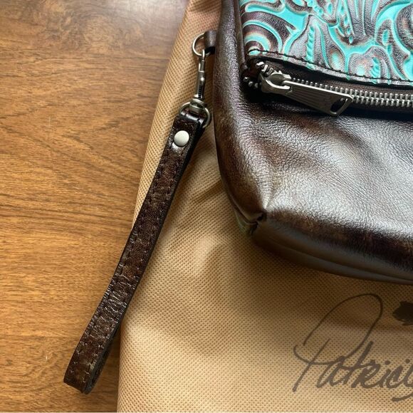 Patricia Nash Valerie Turquoise leather Clutch - Picture 3 of 7